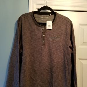 Mens long sleeve Guess polo